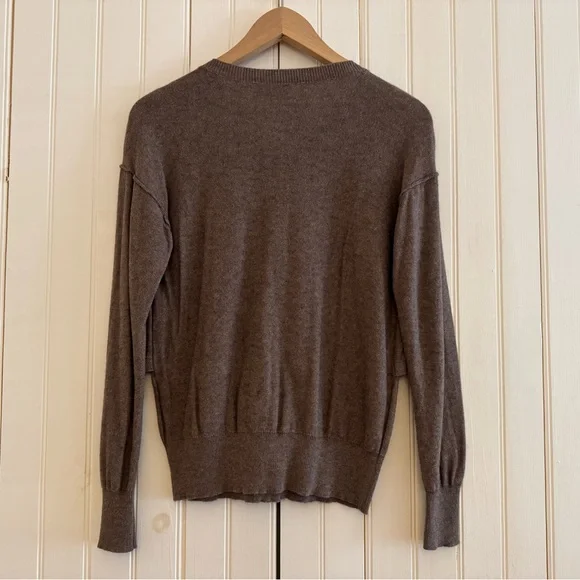 LEMAIRE Brown Merino Wool Sweater - Size 38 Small - Picture 3 of 4
